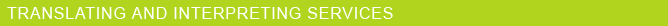 TRANSLATING AND INTERPRETING SERVICES
